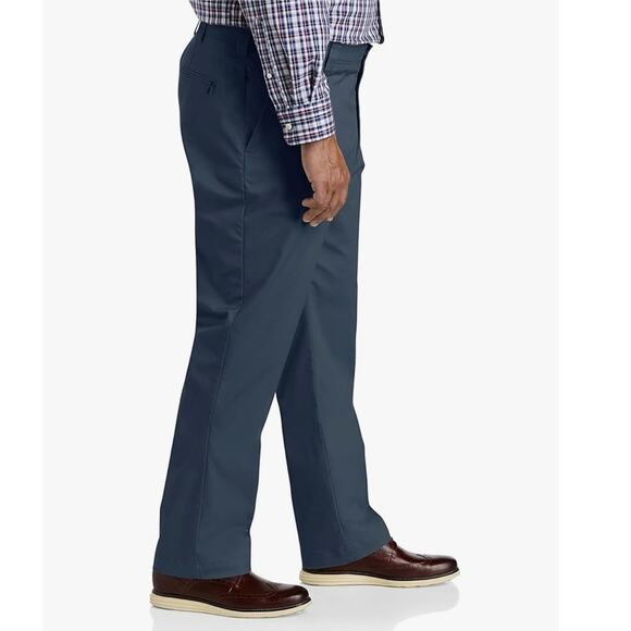 New Oak Hill Mens Big & Tall Straight Fit Tech Pants Navy 58x30 Moisture Wicking - Picture 3 of 13